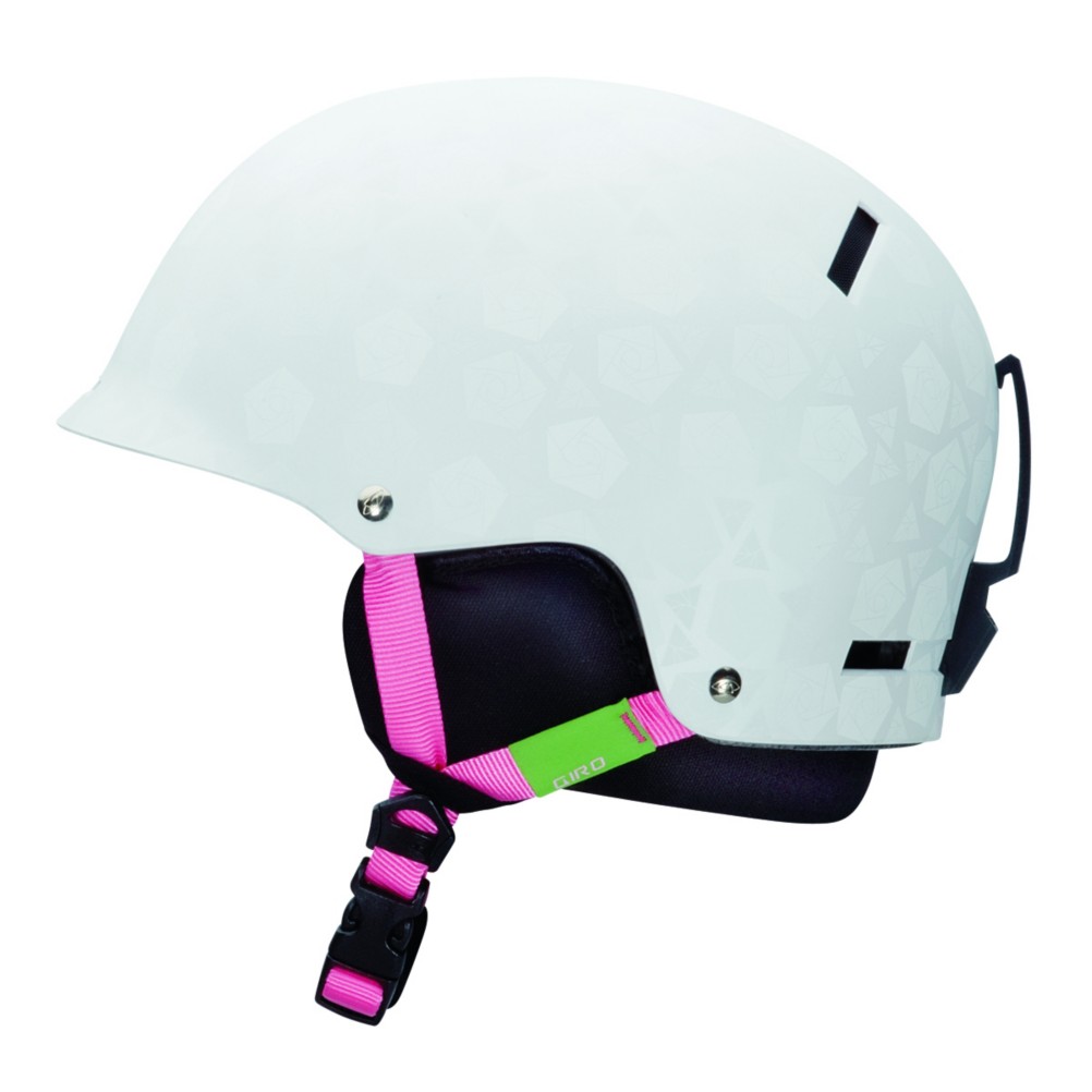 Giro Tag Girls Helmet, Matte White Roses, swatch
