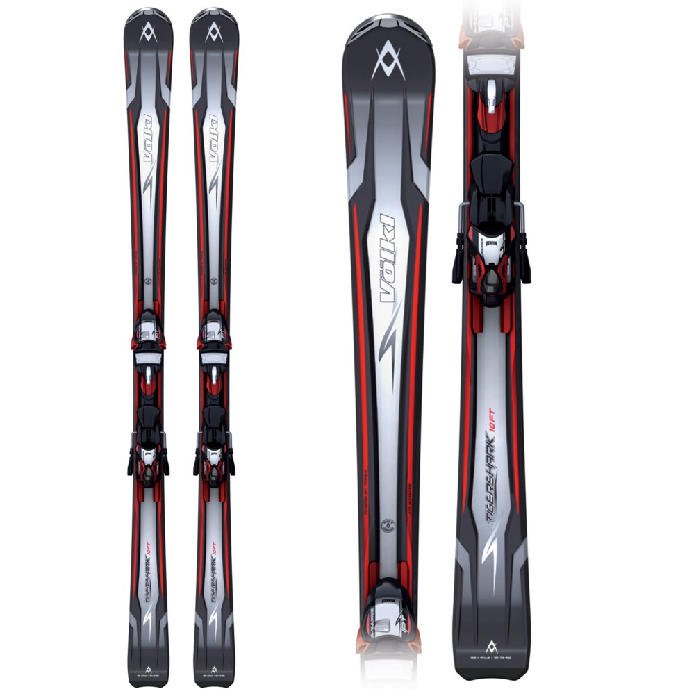 Volkl TigerShark 10 Foot Skis with iPT SpeedRide 110 TC D Bindings 2011