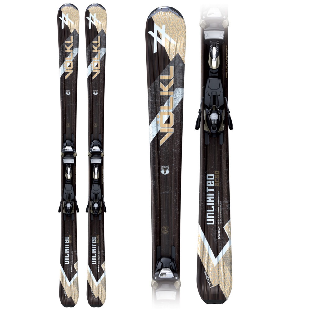 Volkl Unlimited AC50 Skis with iPT Wideride 12.0D Bindings, , medium