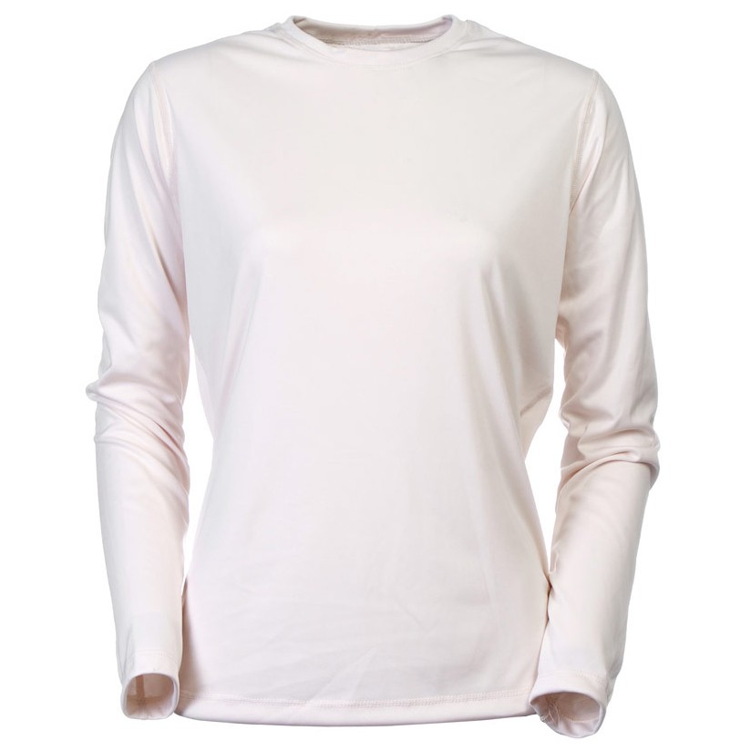 Hot Chillys PeachSkin Crewneck Womens Long Underwear Top, Ivory, medium