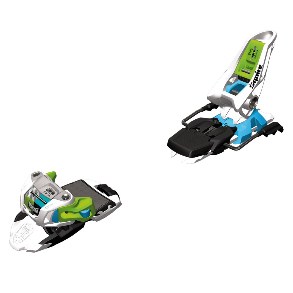 Marker The Squire Ski Bindings, White-Green-Blue, swatch
