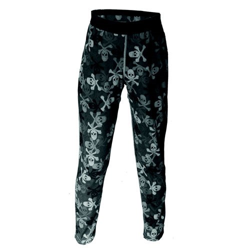 Hot Chillys Pepperskin Printed Kids Long Underwear Bottom, Pirates, medium