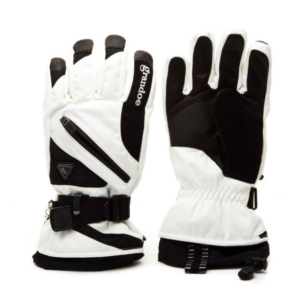 Grandoe Tundra Gloves, White-Black, medium