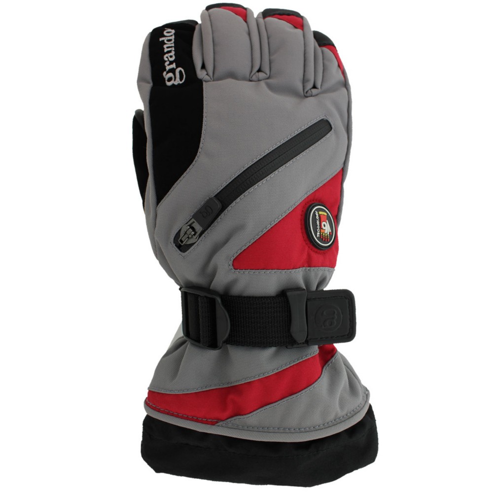 Grandoe Tundra Gloves, Stone-Race Red, swatch