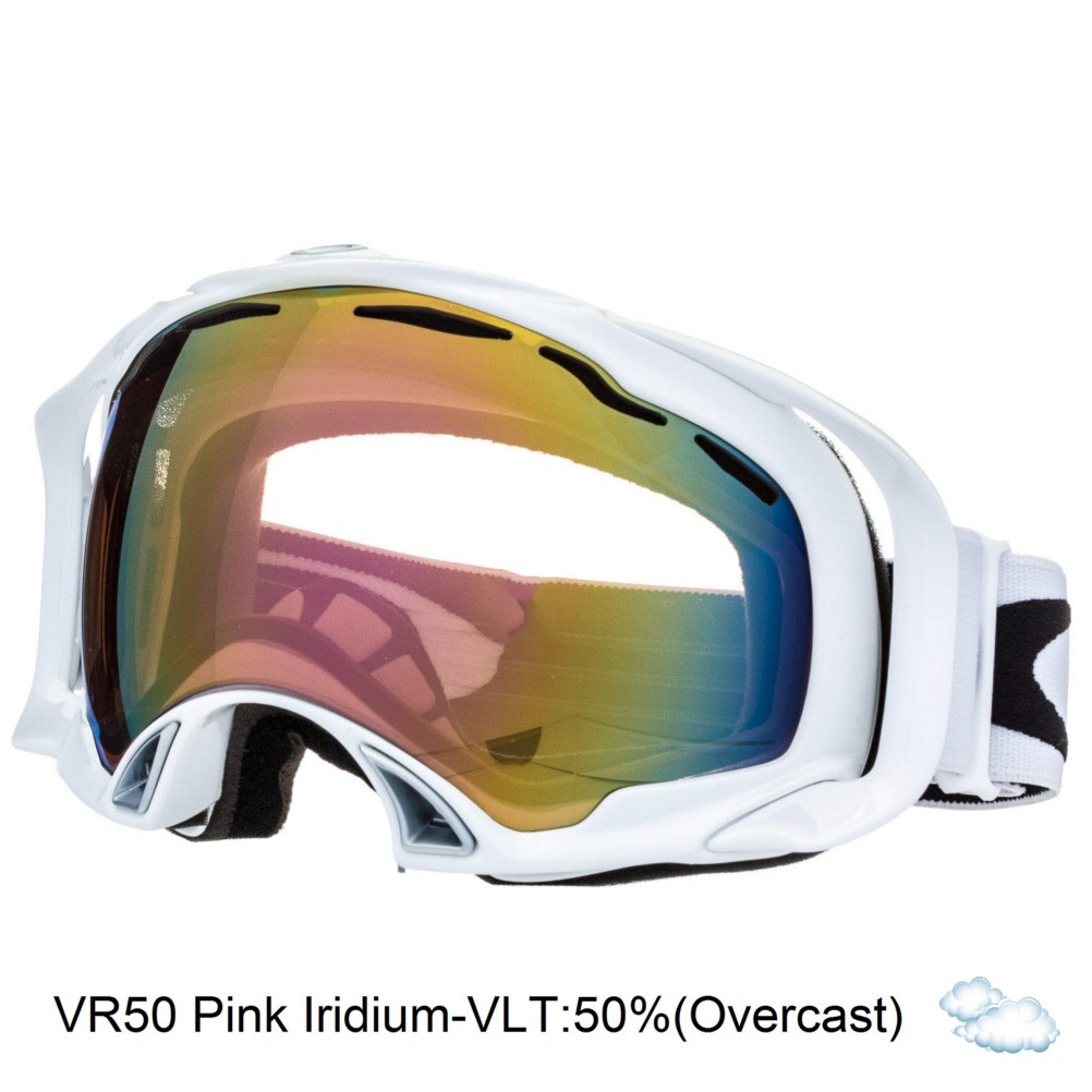 Oakley Splice Goggles 2014, Polished White- VR50 Pink Iridium, swatch