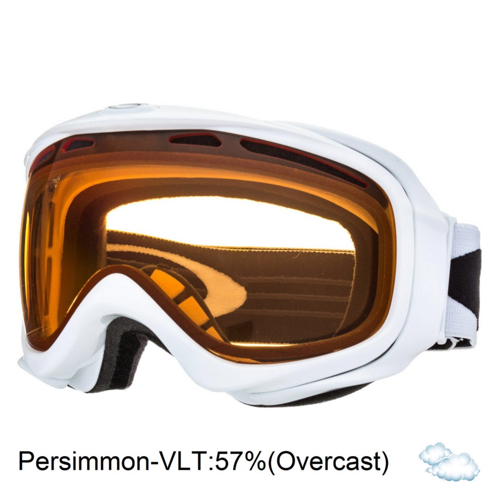 Oakley Elevate Womens Goggles 2013, Polished White-Persimmon, swatch