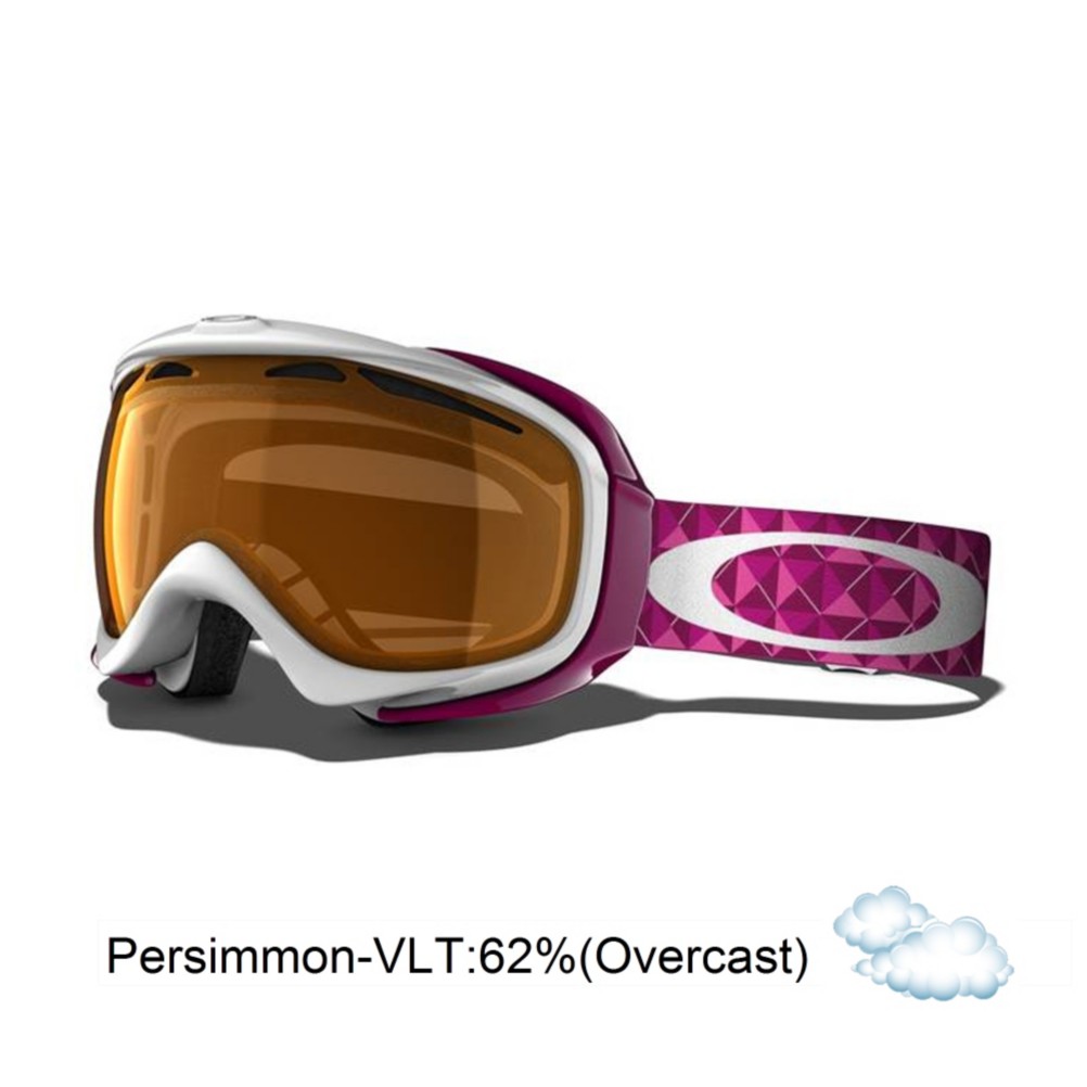 Oakley Elevate Womens Goggles 2013, White Lava Studs-Persimmon, swatch