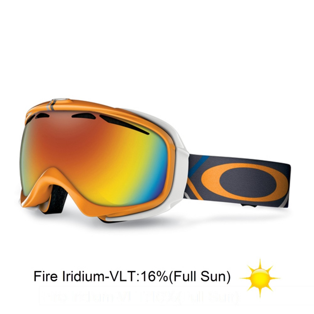 Oakley Elevate Womens Goggles 2013, Freedom Plaid Neon Fire-Fire Iridium, swatch