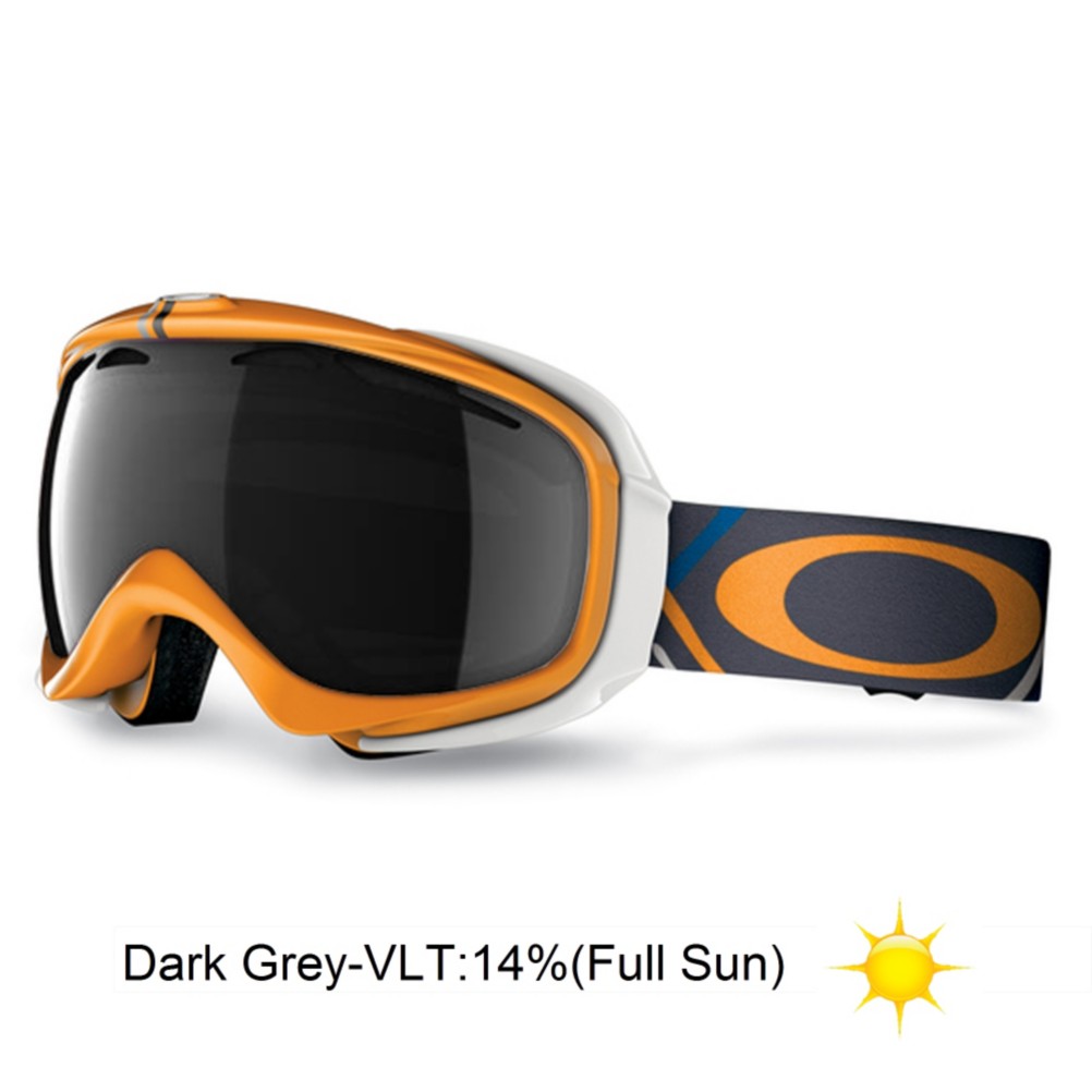 Oakley Elevate Womens Goggles 2013, Freedom Plaid Neon Fire-Dark Grey, medium