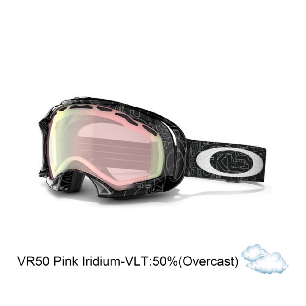 Oakley Splice Asian Fit Goggles 2013, Silver Factory Text-Vr50 Pink Iridium, swatch