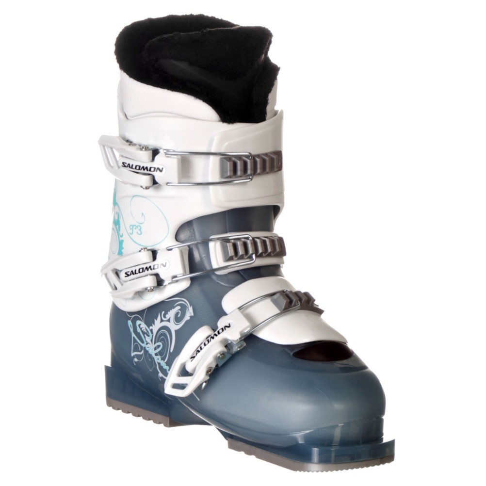 Salomon T3 Girlie Girls Ski Boots 2012, Sea Translucent-White, medium