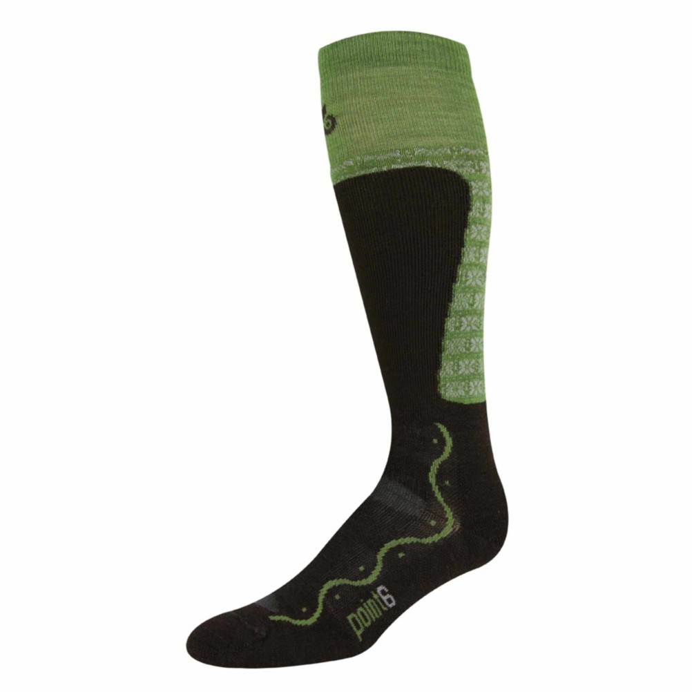 Point6 Snowflakes Medium Womens Ski Socks by Point6