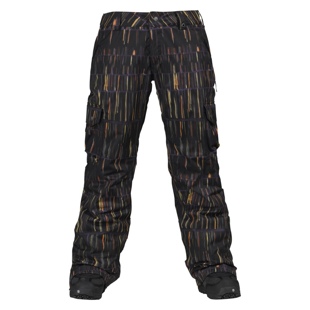 Burton Lucky Womens Snowboard Pants, Grunge Art Print, medium