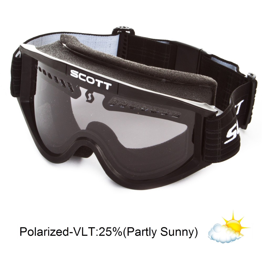 Scott Heli Polarized OTG Goggles 2013, Black-Polarized, medium