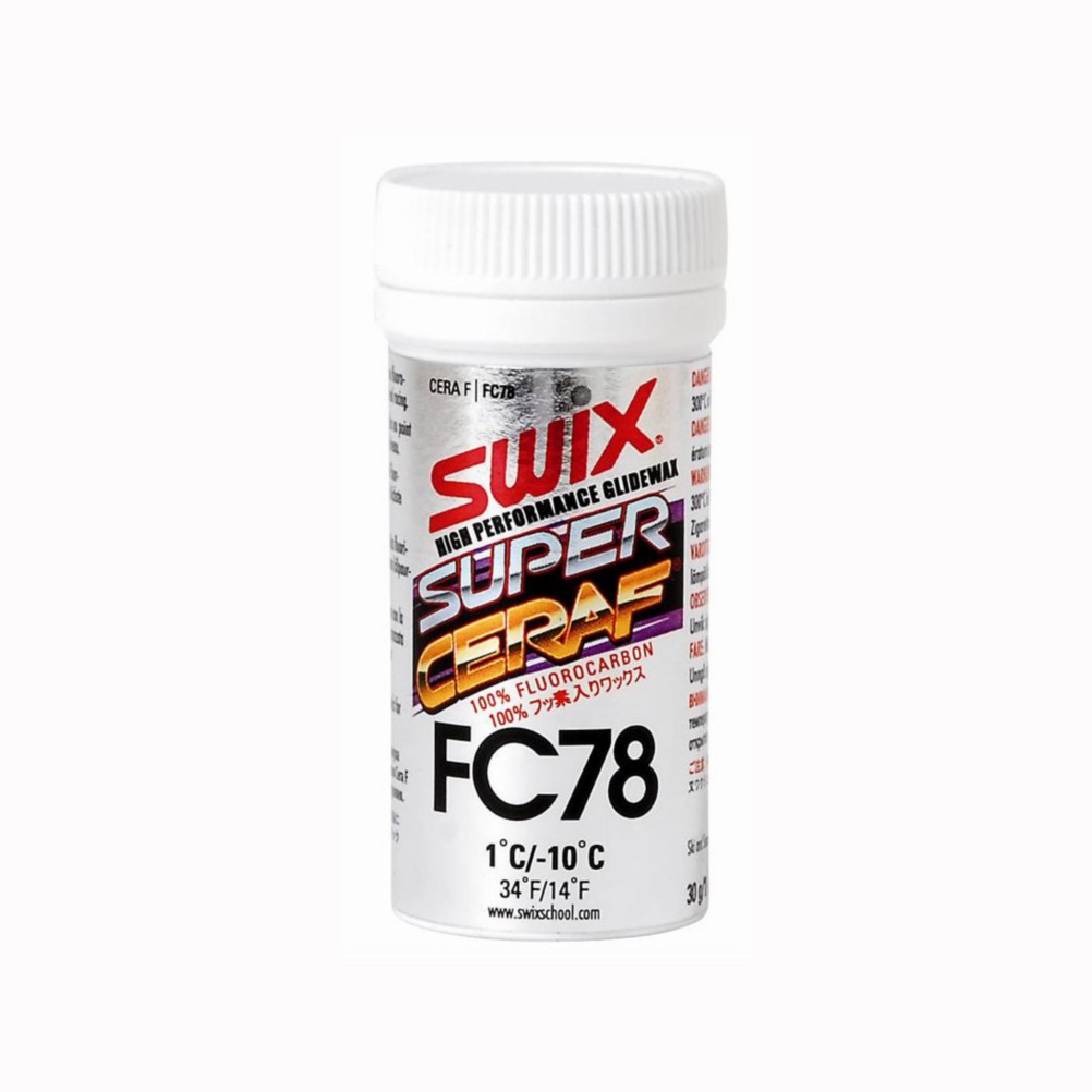 Swix FC78 Super Cera F FluoroCarbon Powder Ski Wax - 30 grams