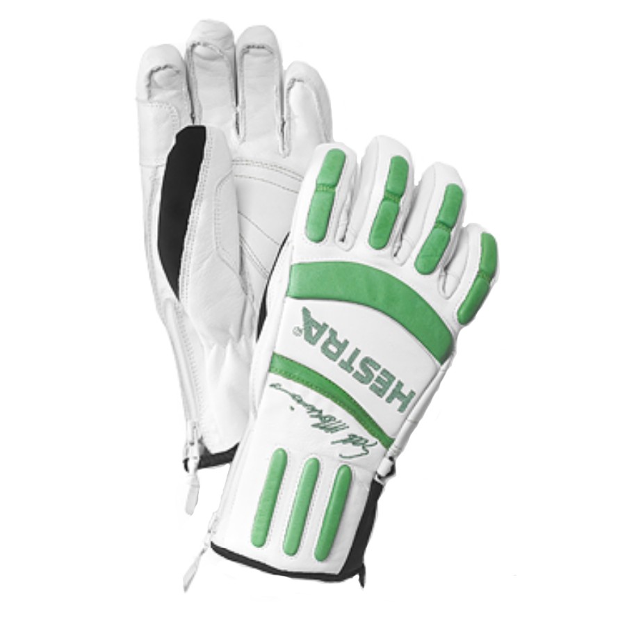 Hestra Seth Morrison Pro Gloves, Off White-Light Green, swatch