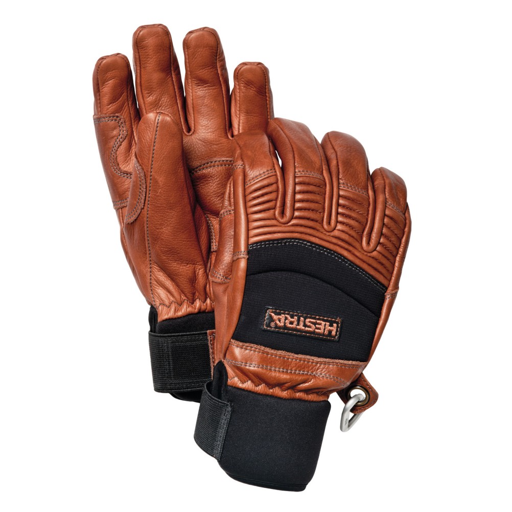 Hestra Cross Gloves, Brown-Black, medium