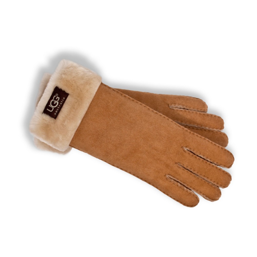 UGG Australia Turn Cuff Womens Gloves, Chestnut, swatch