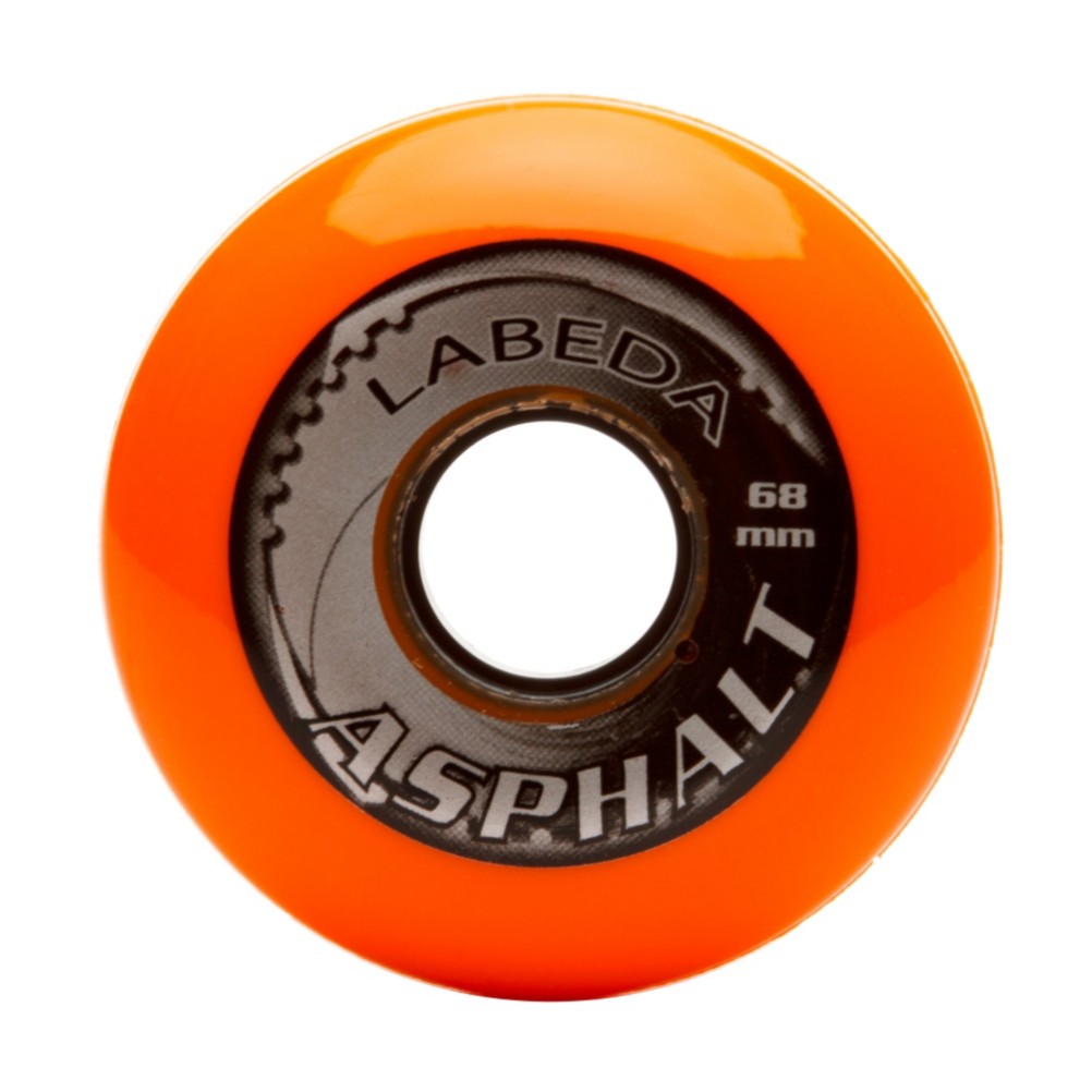 Labeda Gripper Asphalt Hard Inline Hockey Skate Wheels - 4 Pack, Orange-Black, medium