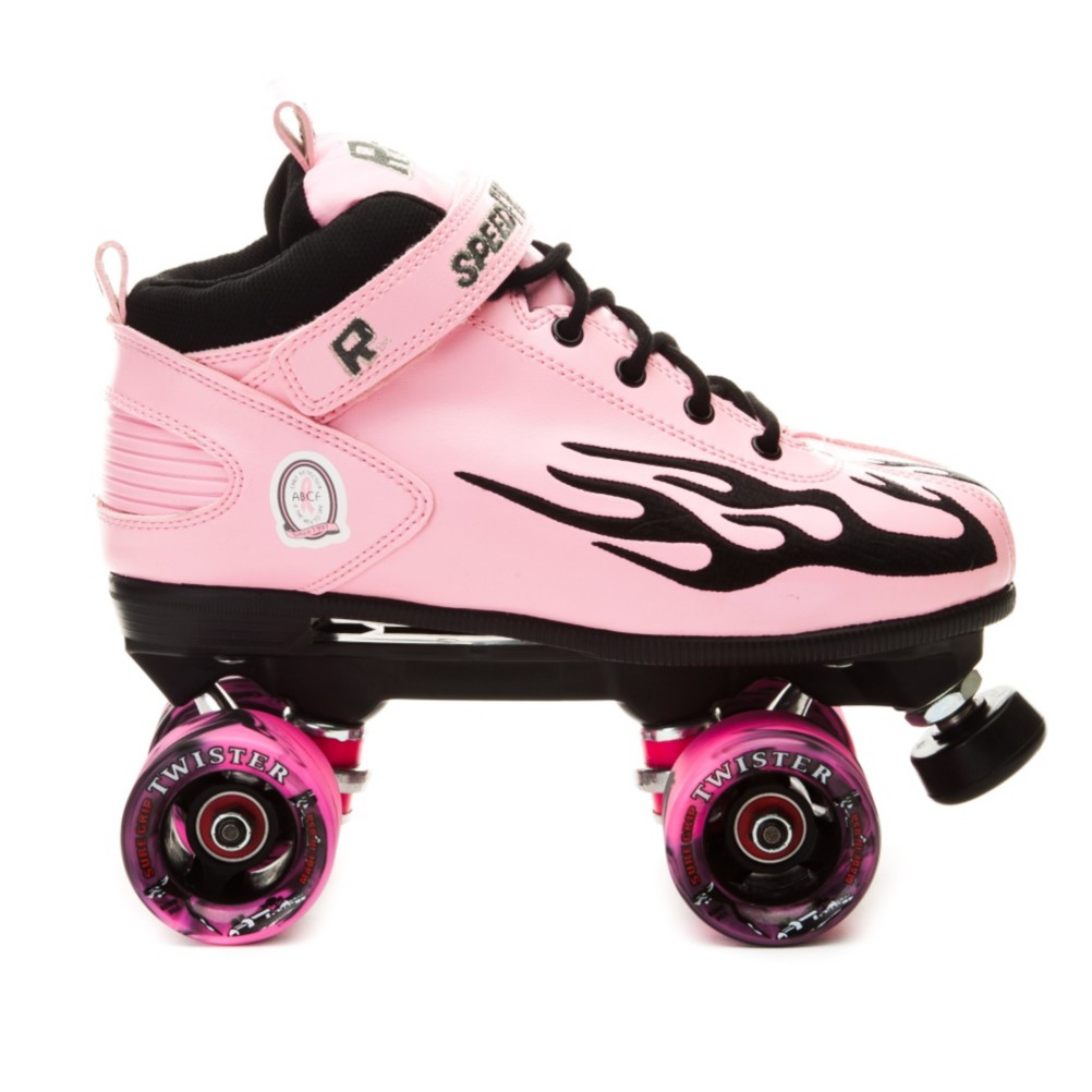 Rock Pink Flame Swirl Womens Speed Roller Skates 2011