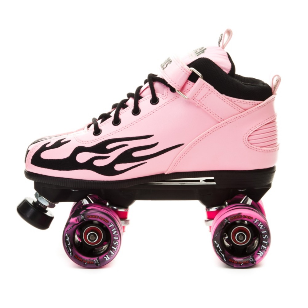 Rock Pink Flame Swirl Womens Speed Roller Skates 2011