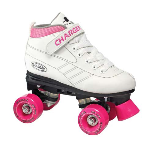Pacer Charger Girls Speed Roller Skates 2013, White-Pink, medium