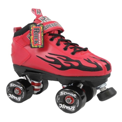 Rock  Sonic Outdoor Roller Skates 2013, Red-Black Flames, swatch