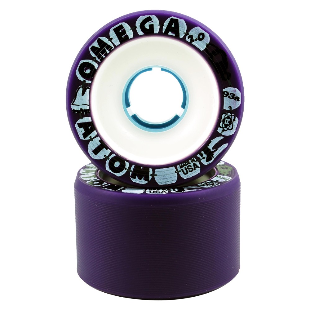Atom Omega 2 Roller Skate Wheels - 8 Pack 2013, Purple, medium