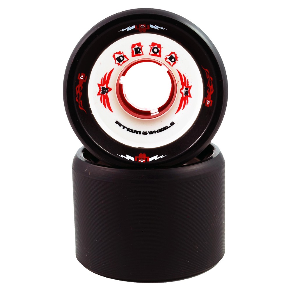 Atom D-Rods Roller Skate Wheels - 8 Pack 2013, Black, medium