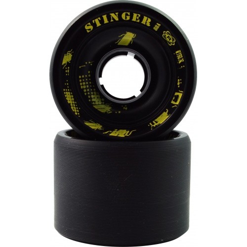 Atom Stinger Roller Skate Wheels - 8 Pack 2013, Black, medium