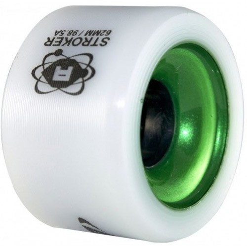 Atom Stroker Roller Skate Wheels - 8 Pack 2013, White, medium