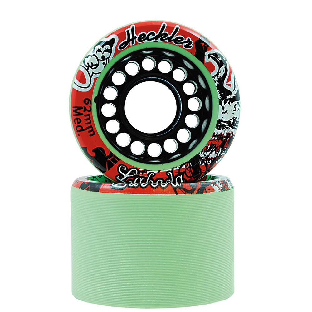 Labeda Heckler Roller Skate Wheels - 8 Pack, Green, medium
