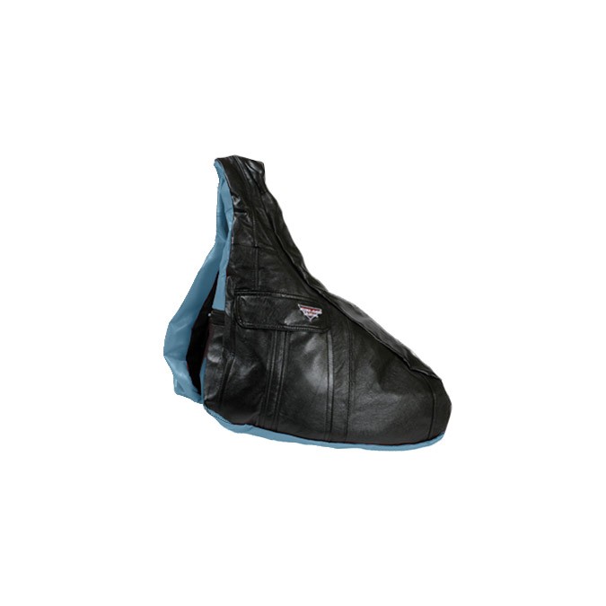 Sure Grip International Premium Leather Saddle Skate Bag 2013, Black-Blue, medium
