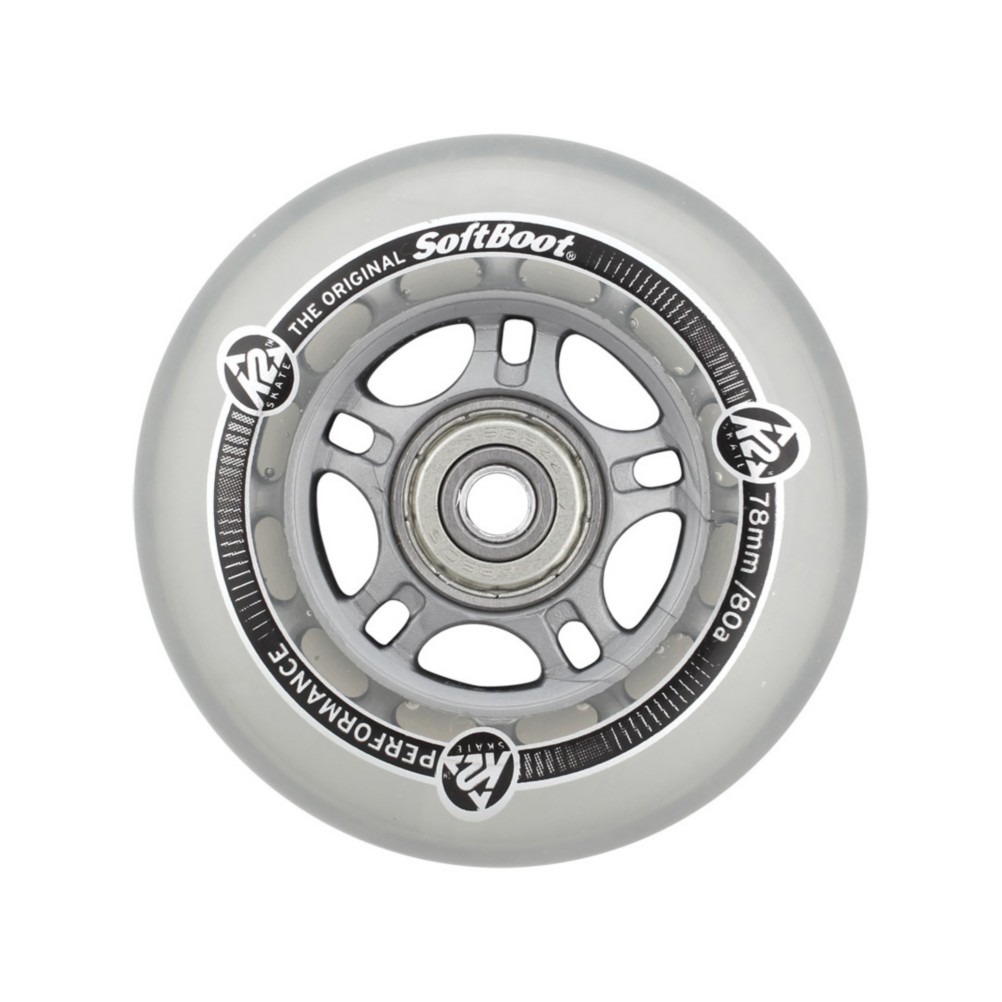 K2 78mm Inline Skate Wheels with ABEC 5 Bearings - 8 Pack 2013, , medium