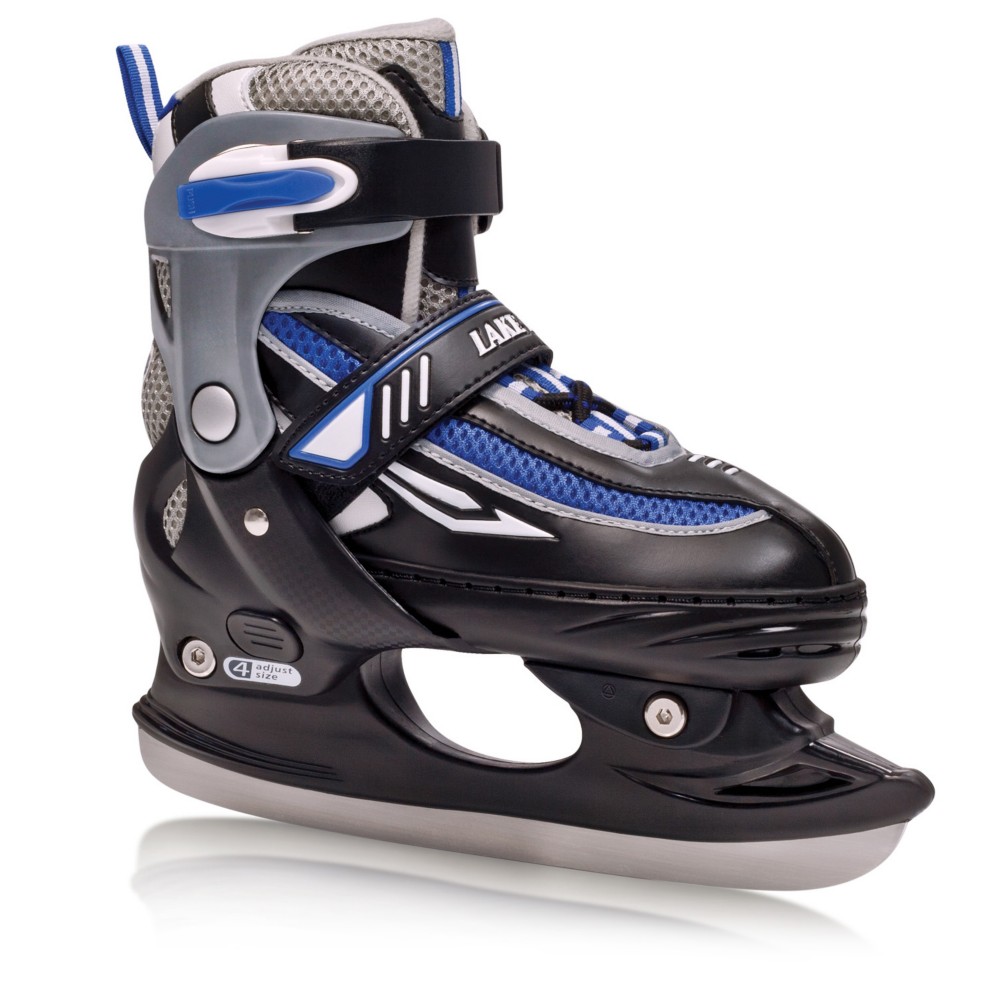 Lake Placid Metro Adjustable Kids Figure Ice Skates, Black, medium