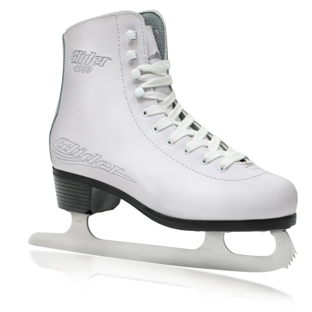 Lake Placid Glider 4000 Womens Figure Ice Skates, White, medium