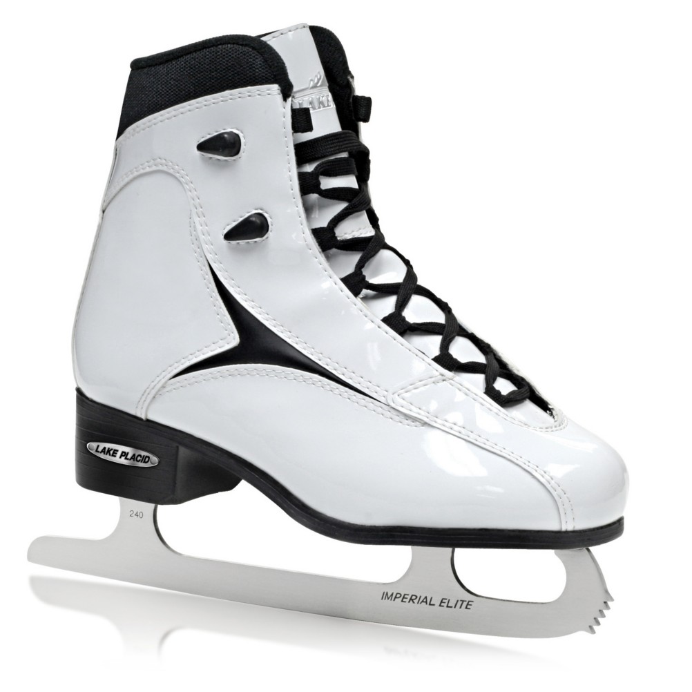 Lake Placid Viper Womens Figure Ice Skates, White, medium