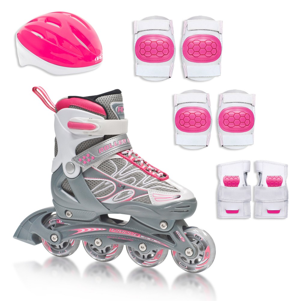 Roller Derby ZX-9 Pack Adjustable Girls Inline Skates 2013, , medium