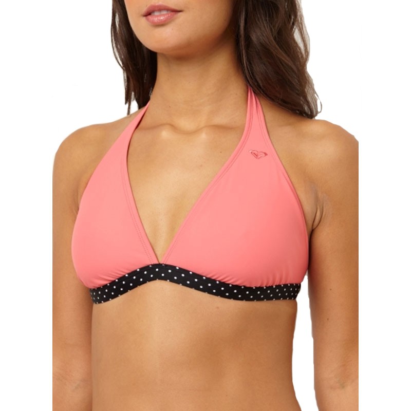 Roxy Stop And Glow Solid 70s Halter D Cup Swimsuit Top 2011