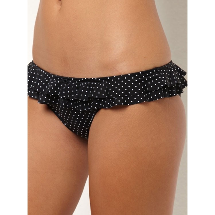 Roxy Stop And Glow Print Ruffle Bikini Swimsuit Bottom 2011