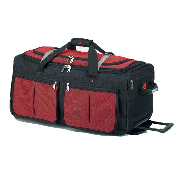 Athalon Sport Bags 15 Pocket 22'' Wheeled Duffel Bag, Red, swatch