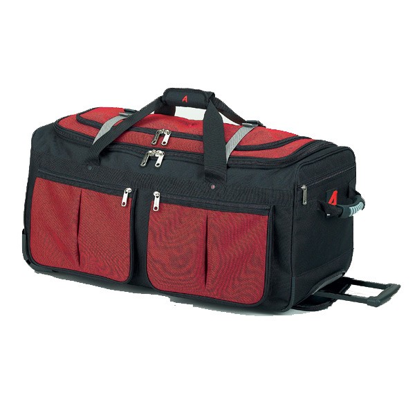 Athalon Sport Bags 15 Pocket 25'' Wheeled Duffel Bag, Red, swatch