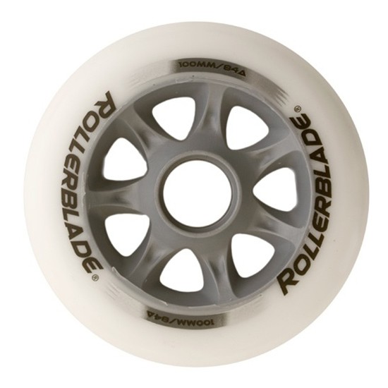 Rollerblade Spiral Inline Skate Wheels - 8 Pack (84a), 6x100-2x90mm, medium