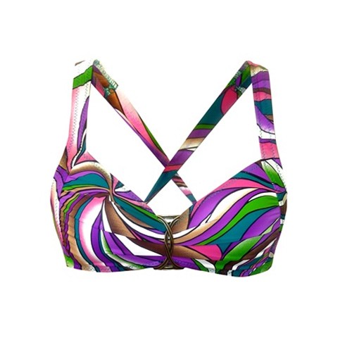 Becca Wild At Heart Buckle Sweetheart Bra Swimsuit Top by Becca