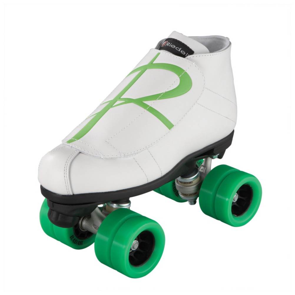 Riedell 796 Hybrid Jam Roller Skates, Wheels: Green - Overlay: Green, medium