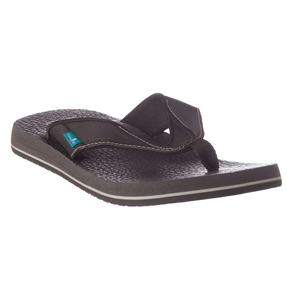 Sanuk Beer Cozy Mens Flip Flops, Brown, swatch