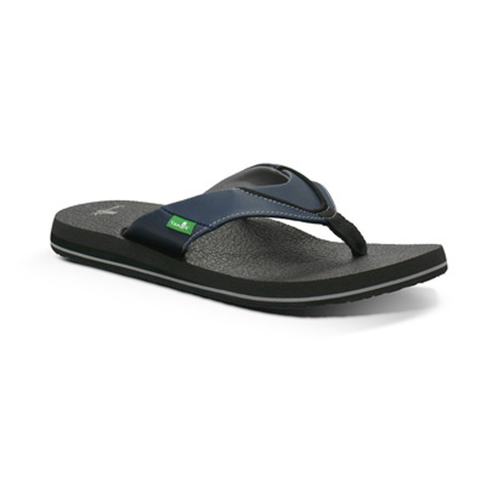 Sanuk Beer Cozy Mens Flip Flops, Navy, swatch