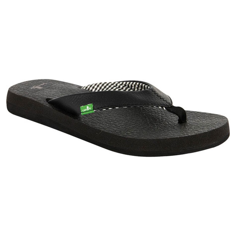 Sanuk Yoga Mat Womens Flip Flops, Ebony, swatch