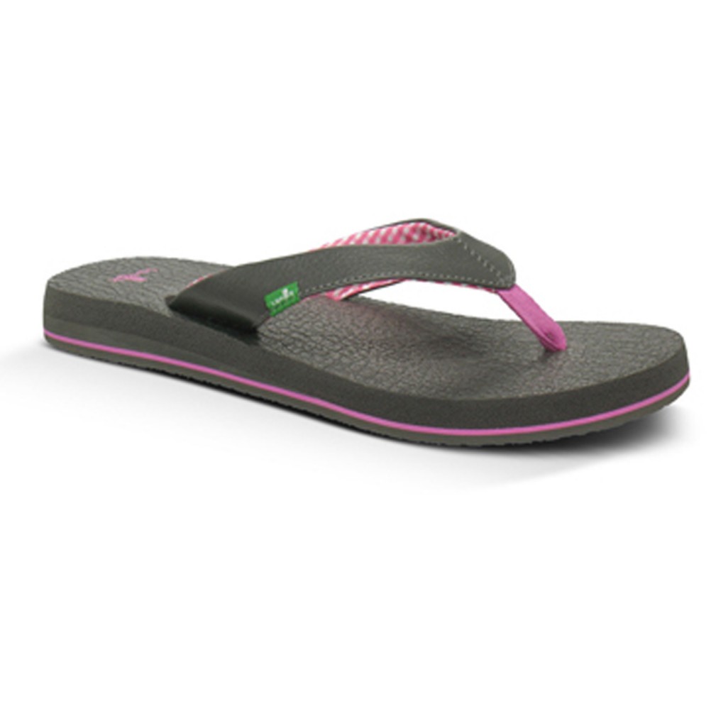 Sanuk Yoga Mat Womens Flip Flops, Gunmetal, swatch