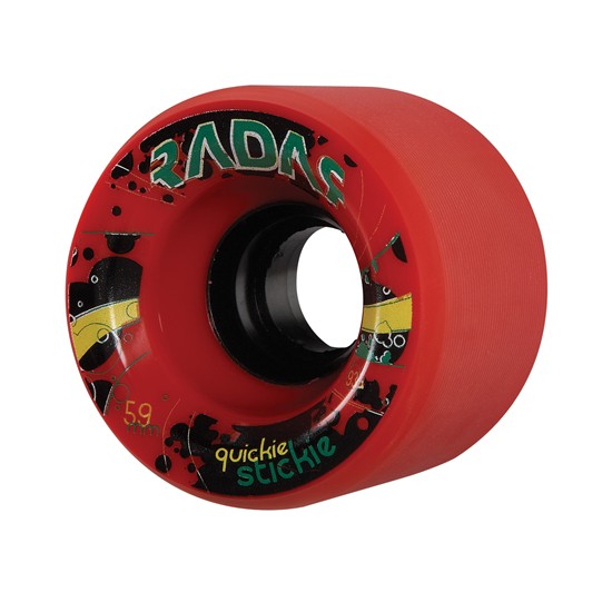 Radar Quickie Stickie Roller Skate Wheels - 4 Pack, Red, swatch